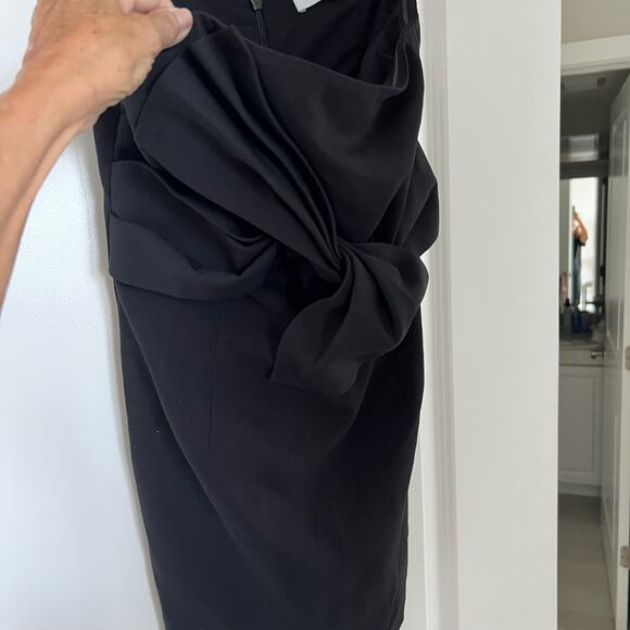Likely Araya Black Twist-Detail Strapless Mini Dress Size 6 Bow Formal or Semi - Picture 12 of 13